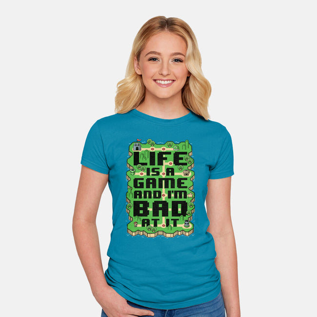 Vintage Game Map Joke-Womens-Fitted-Tee-Studio Mootant
