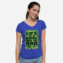 Vintage Game Map Joke-Womens-V-Neck-Tee-Studio Mootant