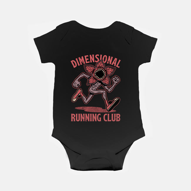 Dimensional Running Monster-Baby-Basic-Onesie-Studio Mootant