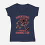 Dimensional Running Monster-Womens-V-Neck-Tee-Studio Mootant