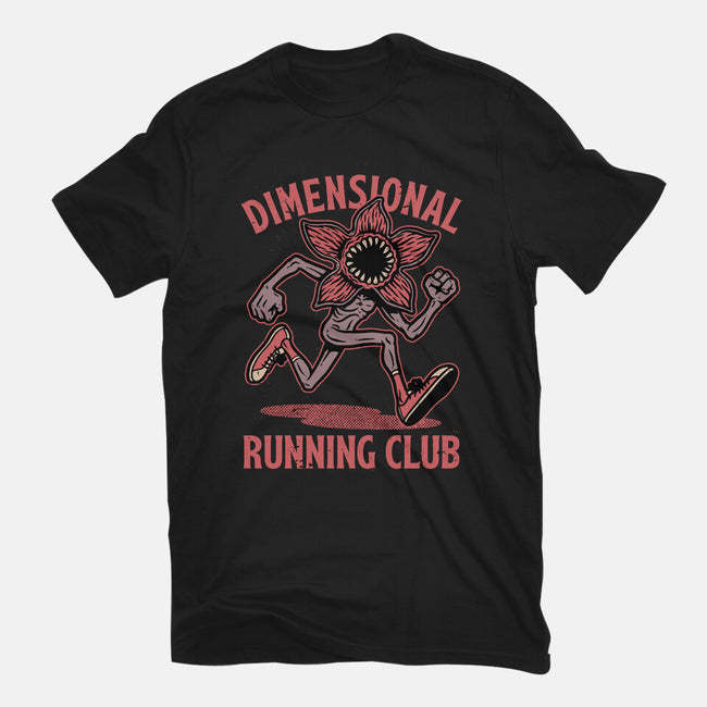 Dimensional Running Monster-Womens-Basic-Tee-Studio Mootant