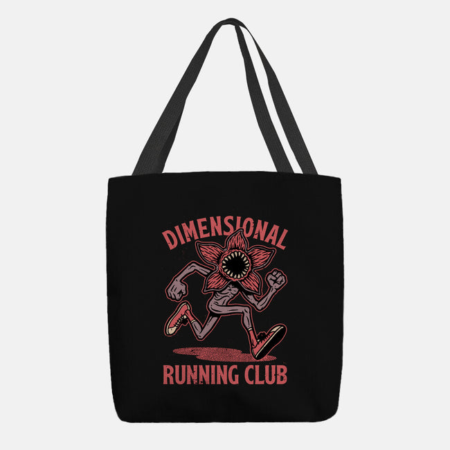 Dimensional Running Monster-None-Basic Tote-Bag-Studio Mootant