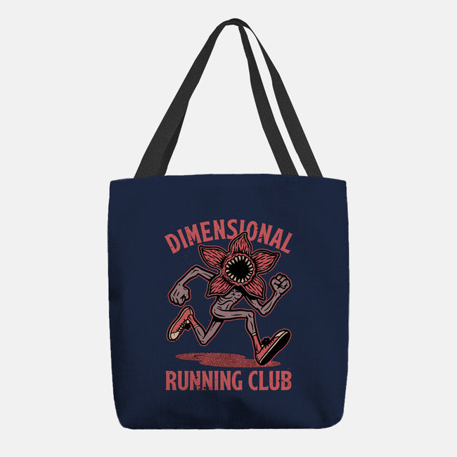 Dimensional Running Monster-None-Basic Tote-Bag-Studio Mootant