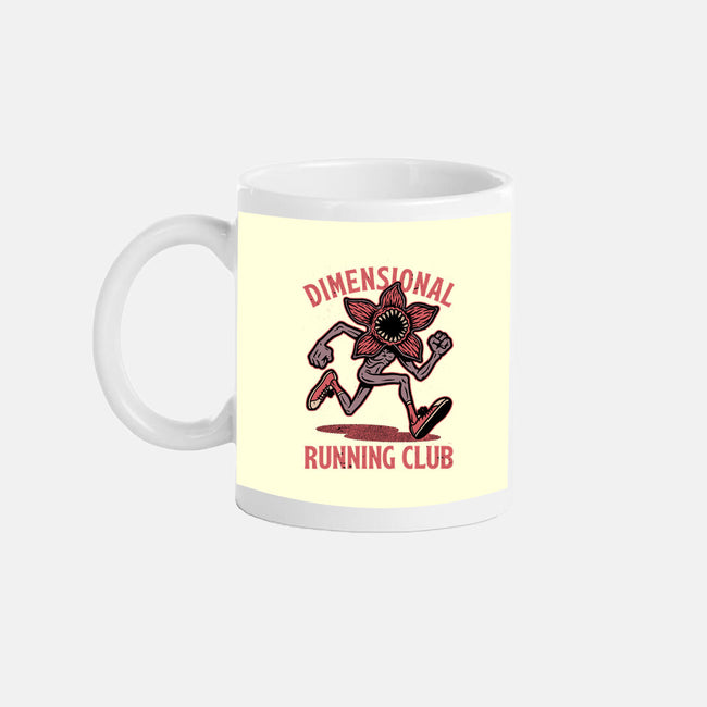 Dimensional Running Monster-None-Mug-Drinkware-Studio Mootant