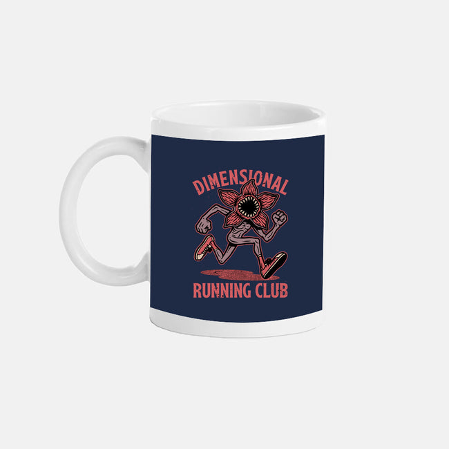 Dimensional Running Monster-None-Mug-Drinkware-Studio Mootant