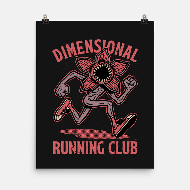 Dimensional Running Monster-None-Matte-Poster-Studio Mootant