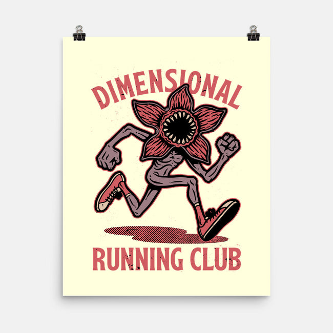 Dimensional Running Monster-None-Matte-Poster-Studio Mootant
