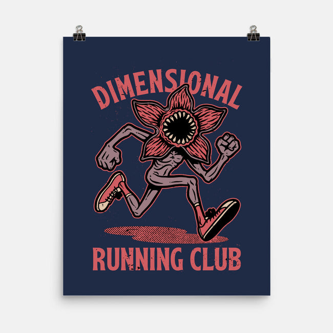 Dimensional Running Monster-None-Matte-Poster-Studio Mootant