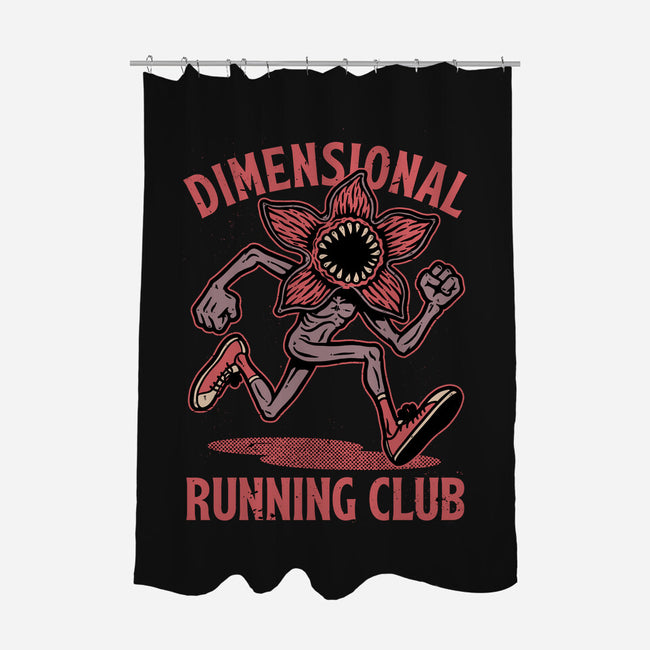 Dimensional Running Monster-None-Polyester-Shower Curtain-Studio Mootant