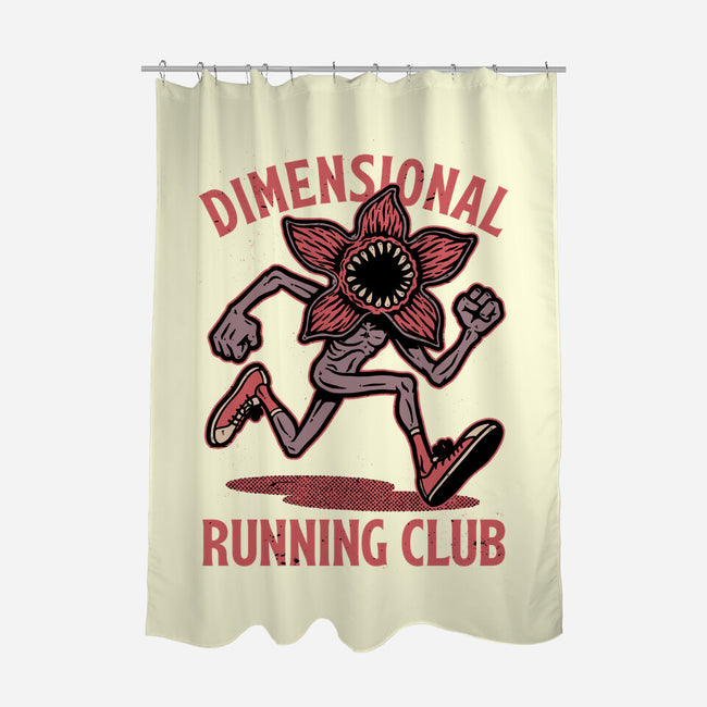 Dimensional Running Monster-None-Polyester-Shower Curtain-Studio Mootant