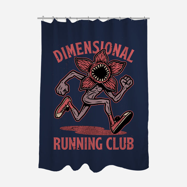 Dimensional Running Monster-None-Polyester-Shower Curtain-Studio Mootant