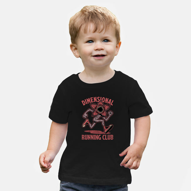 Dimensional Running Monster-Baby-Basic-Tee-Studio Mootant