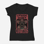 Dimensional Monster Badge-Womens-V-Neck-Tee-Studio Mootant
