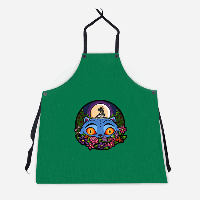 Derpy Tiger And Suspicious Bird-Unisex-Kitchen-Apron-J Beasley