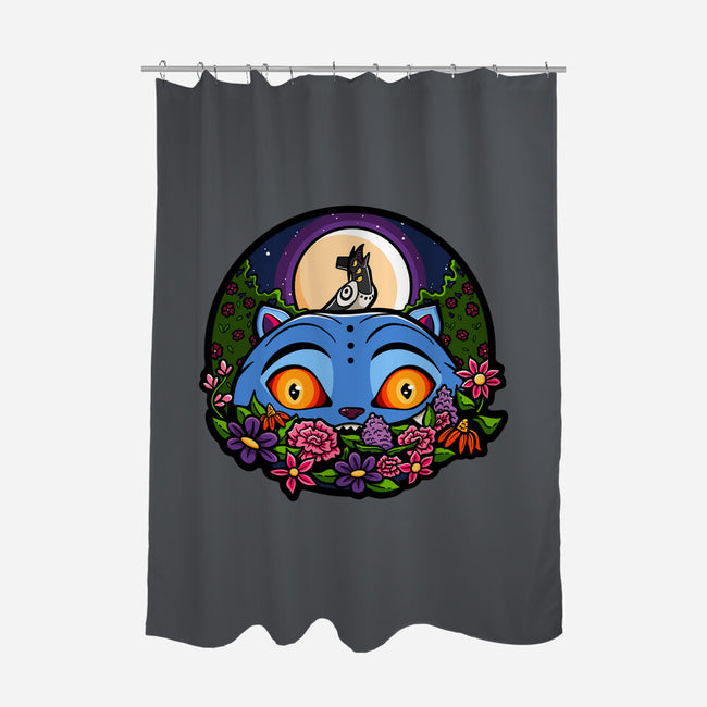 Derpy Tiger And Suspicious Bird-None-Polyester-Shower Curtain-J Beasley