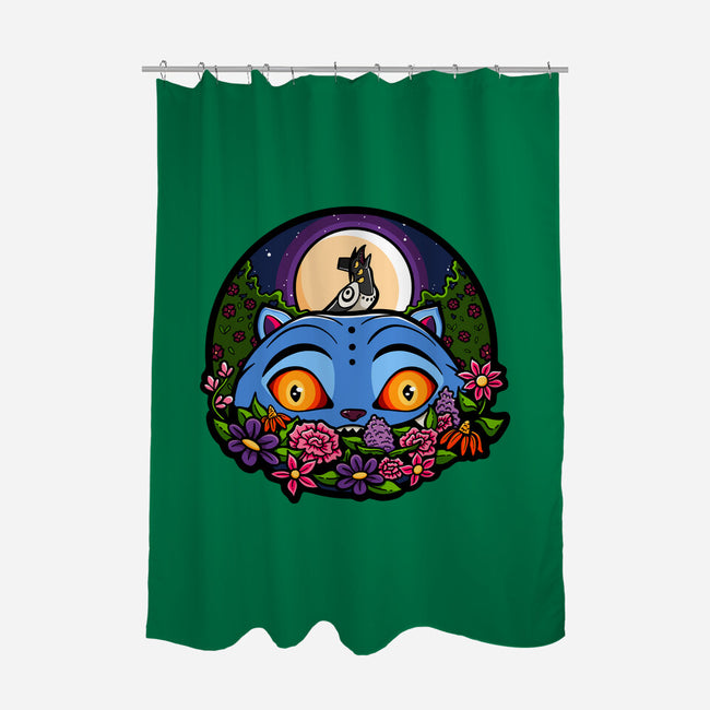 Derpy Tiger And Suspicious Bird-None-Polyester-Shower Curtain-J Beasley