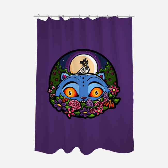 Derpy Tiger And Suspicious Bird-None-Polyester-Shower Curtain-J Beasley