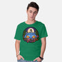 Derpy Tiger And Suspicious Bird-Mens-Basic-Tee-J Beasley