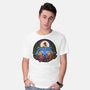 Derpy Tiger And Suspicious Bird-Mens-Basic-Tee-J Beasley