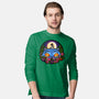 Derpy Tiger And Suspicious Bird-Mens-Long Sleeved-Tee-J Beasley