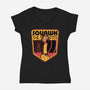 Chicken Radio TV Show-Womens-V-Neck-Tee-Studio Mootant