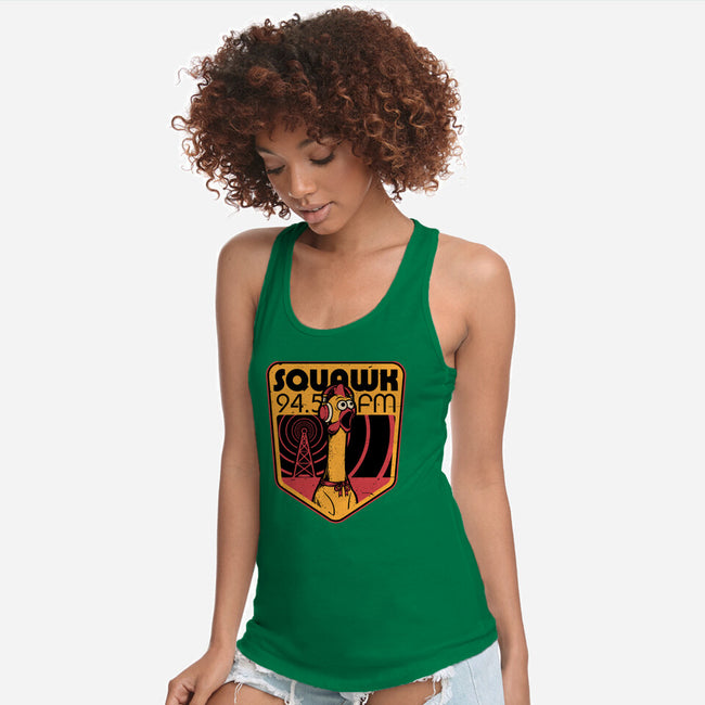 Chicken Radio TV Show-Womens-Racerback-Tank-Studio Mootant