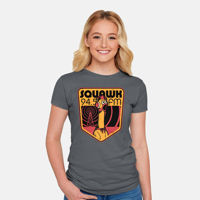 Chicken Radio TV Show-Womens-Fitted-Tee-Studio Mootant