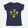 Golden Forever-Womens-V-Neck-Tee-sachpica