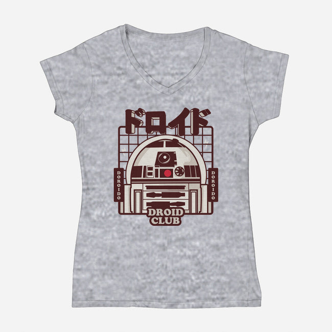 Droid Club-Womens-V-Neck-Tee-piercek26