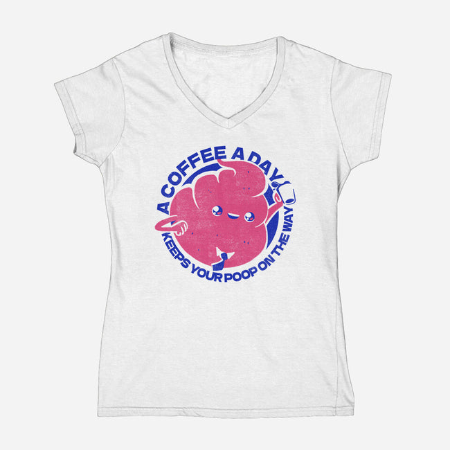A Coffee A Day-Womens-V-Neck-Tee-estudiofitas