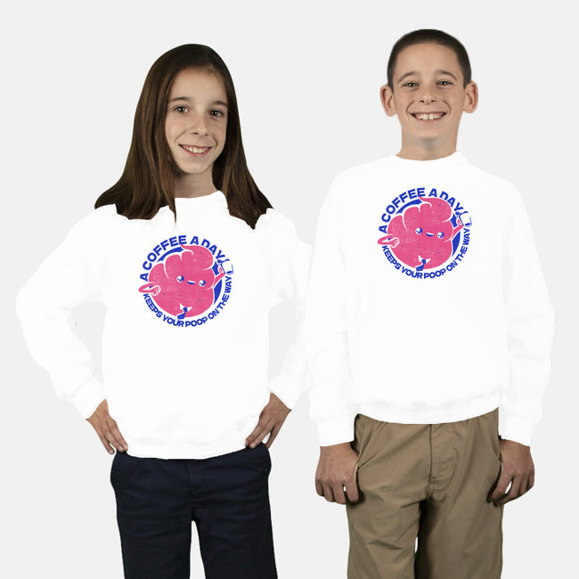 A Coffee A Day-Youth-Crew Neck-Sweatshirt-estudiofitas
