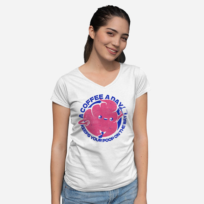 A Coffee A Day-Womens-V-Neck-Tee-estudiofitas