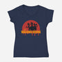 The Walking Drunk-Womens-V-Neck-Tee-Claudia