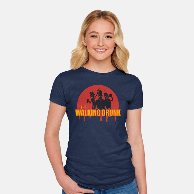 The Walking Drunk-Womens-Fitted-Tee-Claudia