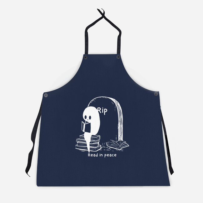 Reading In Silence-Unisex-Kitchen-Apron-Claudia