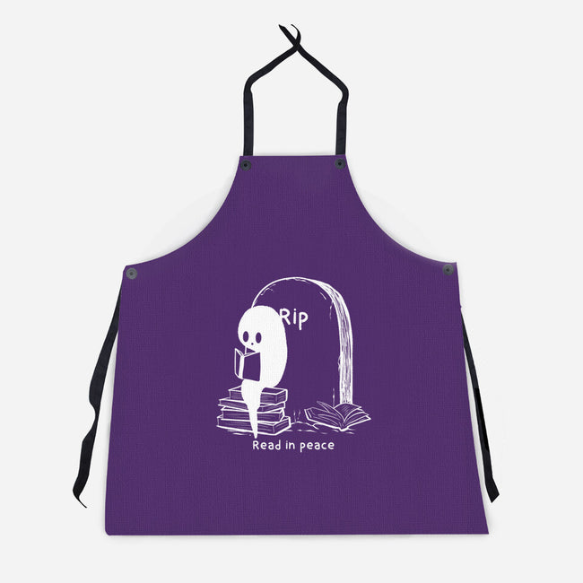 Reading In Silence-Unisex-Kitchen-Apron-Claudia