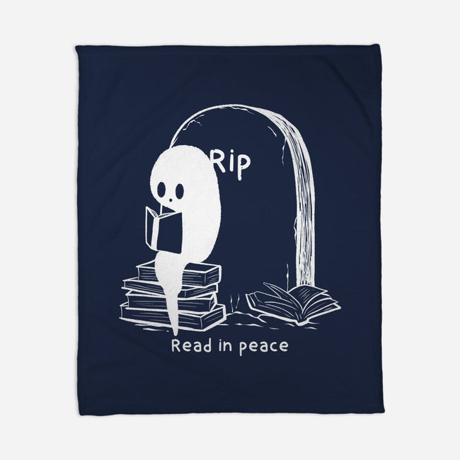 Reading In Silence-None-Fleece-Blanket-Claudia