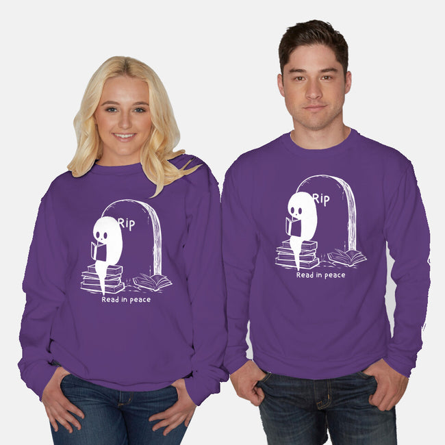 Reading In Silence-Unisex-Crew Neck-Sweatshirt-Claudia