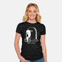 Reading In Silence-Womens-Fitted-Tee-Claudia