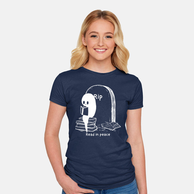 Reading In Silence-Womens-Fitted-Tee-Claudia