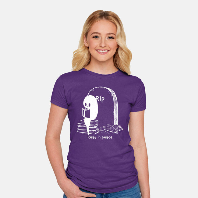 Reading In Silence-Womens-Fitted-Tee-Claudia