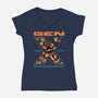 Born Analog Raised Resilient-Womens-V-Neck-Tee-Tronyx79
