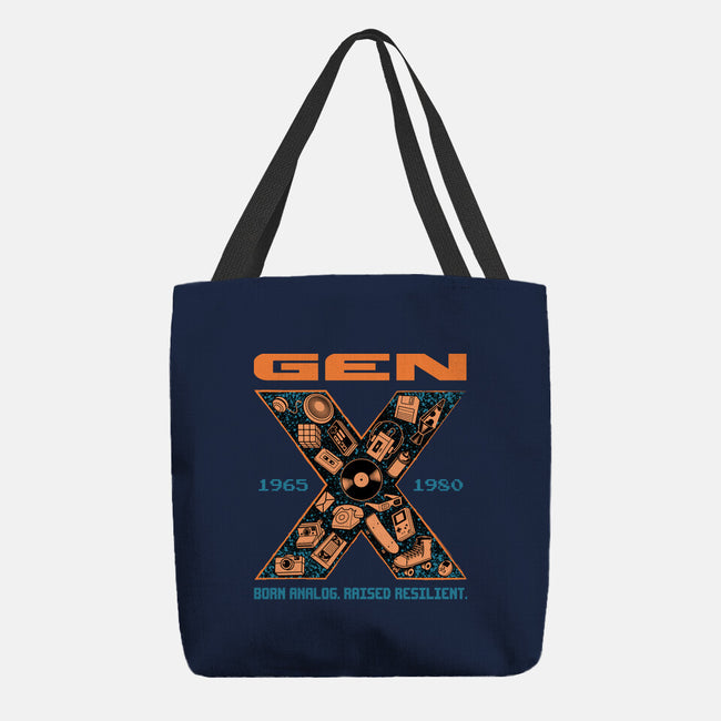 Born Analog Raised Resilient-None-Basic Tote-Bag-Tronyx79