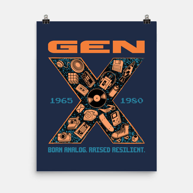 Born Analog Raised Resilient-None-Matte-Poster-Tronyx79