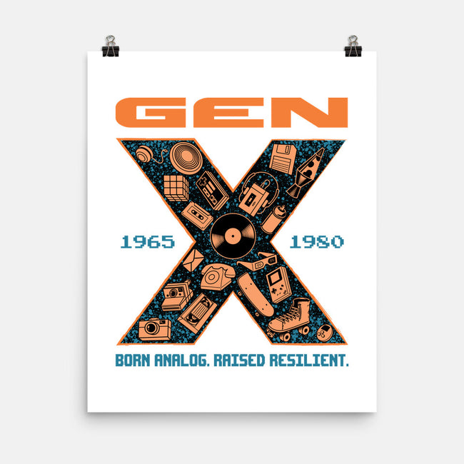 Born Analog Raised Resilient-None-Matte-Poster-Tronyx79