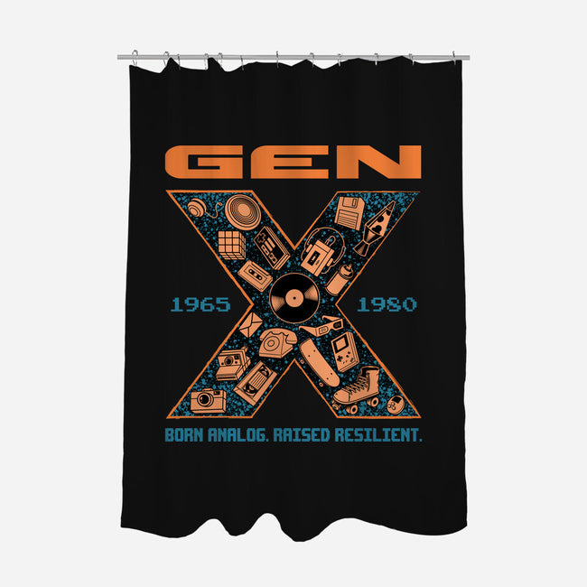Born Analog Raised Resilient-None-Polyester-Shower Curtain-Tronyx79