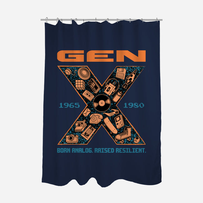 Born Analog Raised Resilient-None-Polyester-Shower Curtain-Tronyx79