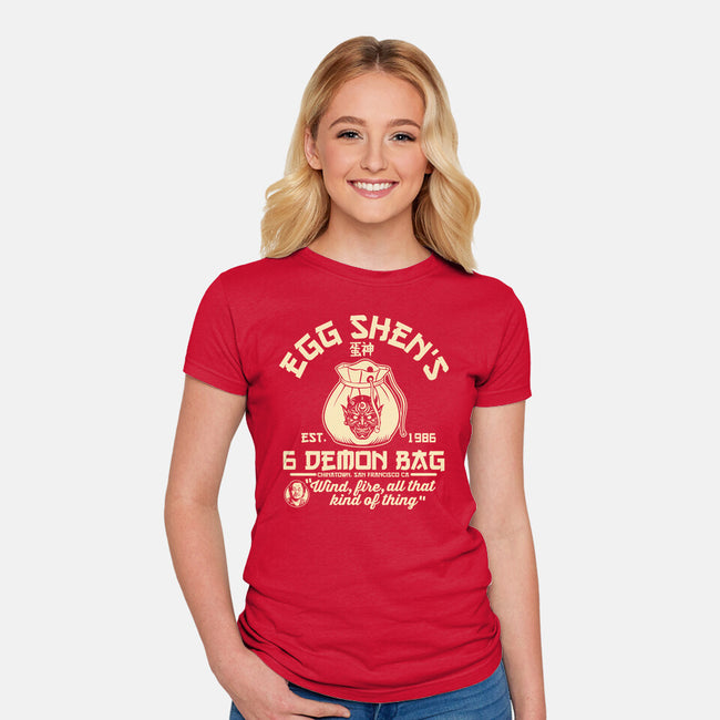 Egg Shen's 6 Demon Bag-Womens-Fitted-Tee-CarloJ1956