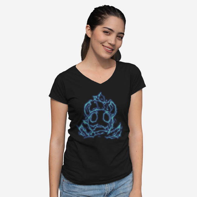 The Hollow Thunder-Womens-V-Neck-Tee-sebasebi