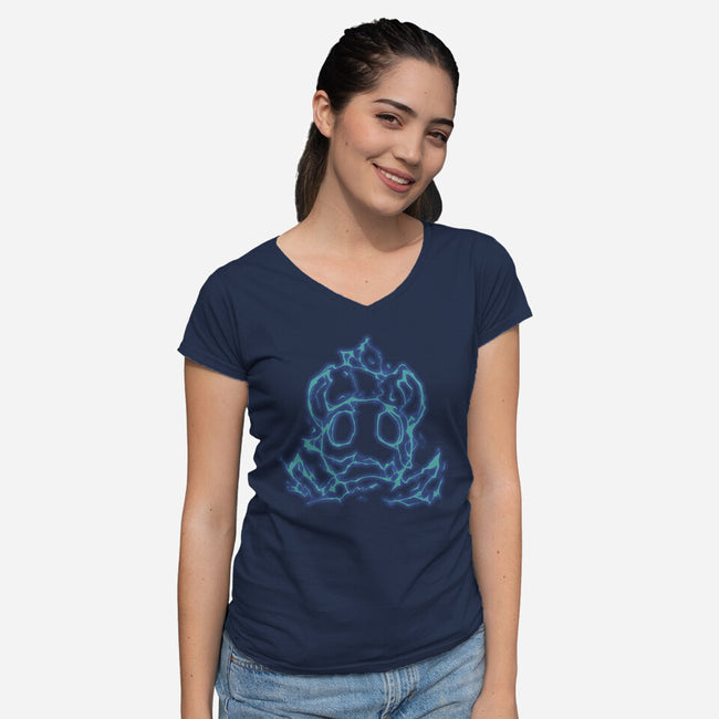 The Hollow Thunder-Womens-V-Neck-Tee-sebasebi